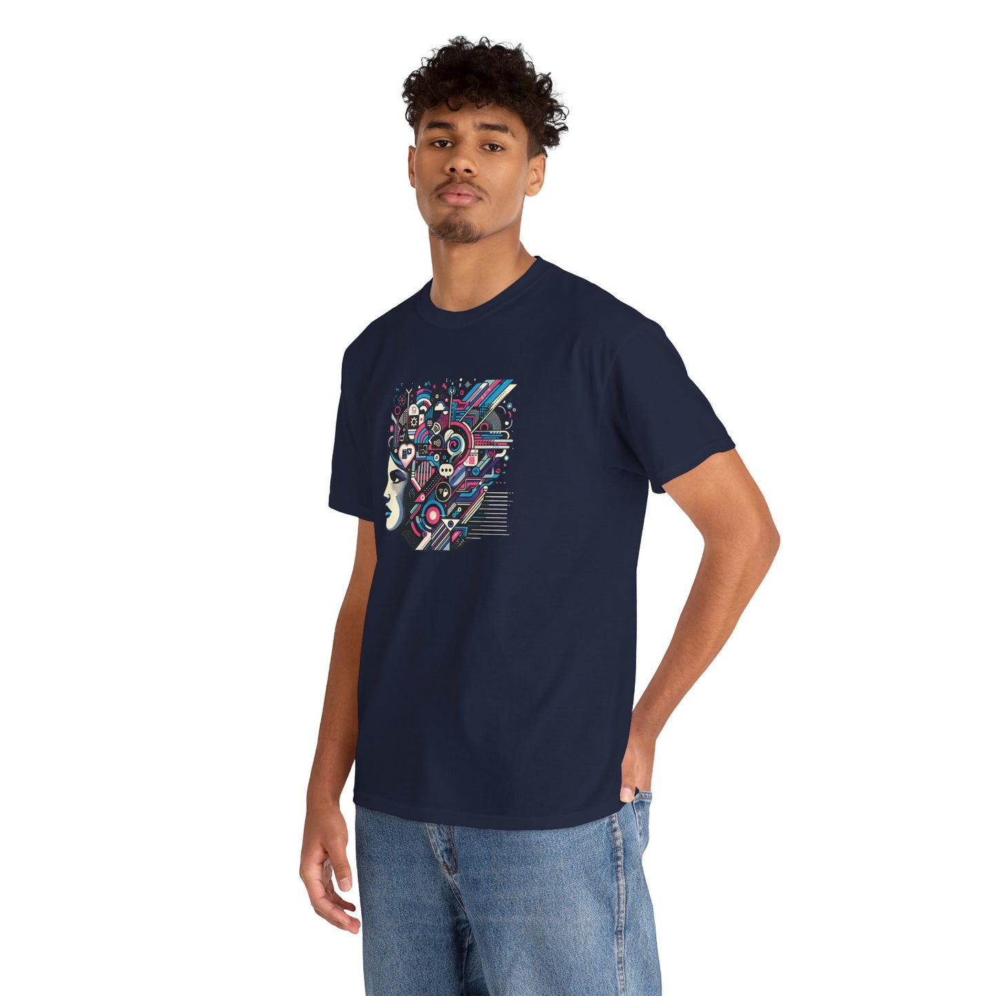 Cool Black Spade Graphic Tee - Unisex Heavy Cotton Shirt for Casual Style