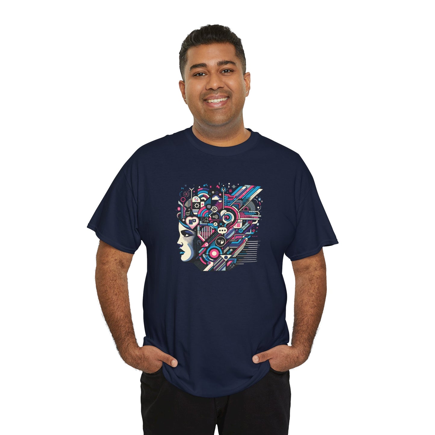 Cool Black Spade Graphic Tee - Unisex Heavy Cotton Shirt for Casual Style