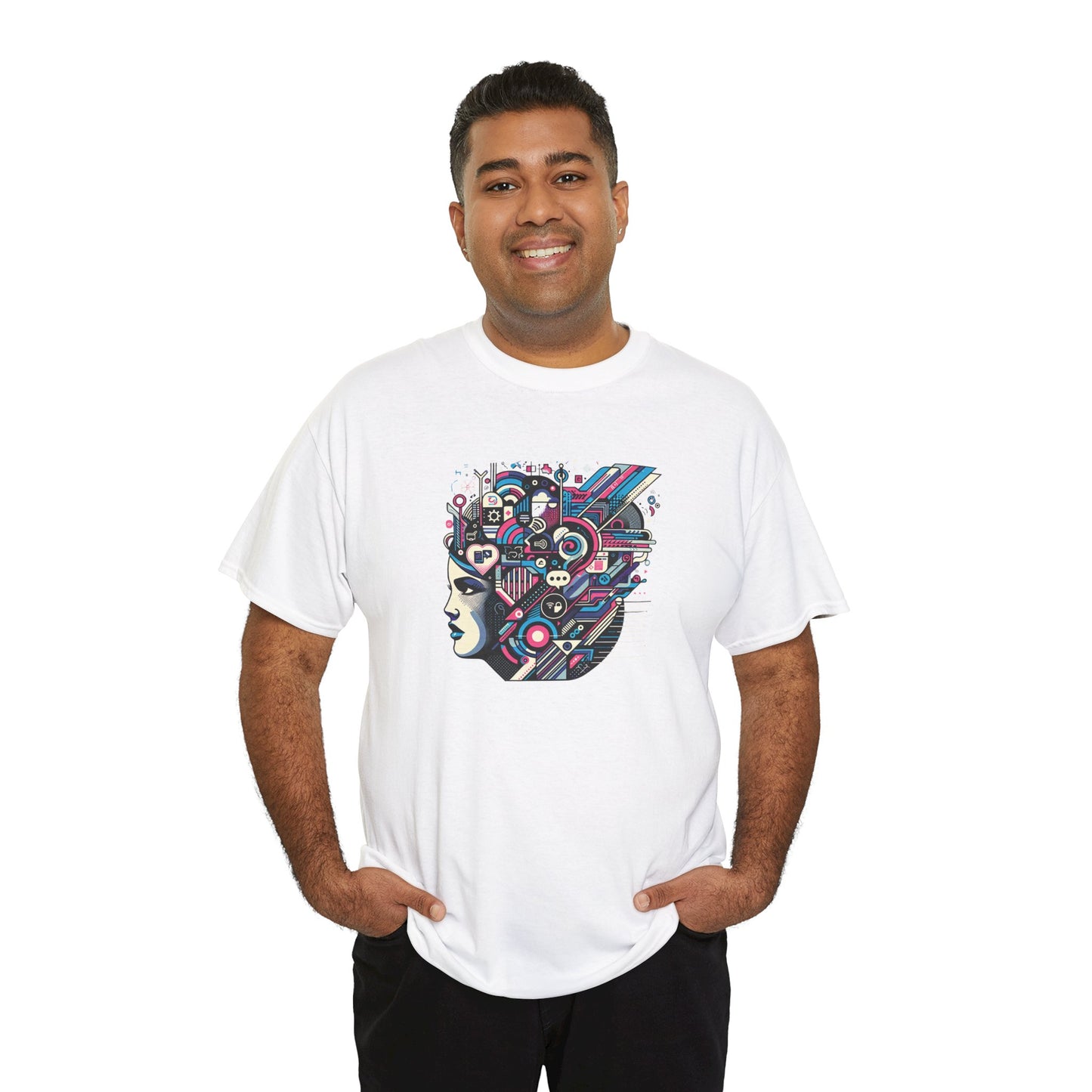 Cool Black Spade Graphic Tee - Unisex Heavy Cotton Shirt for Casual Style