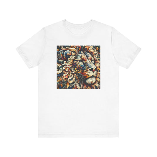 Vibrant Lion Art Unisex Jersey Tee