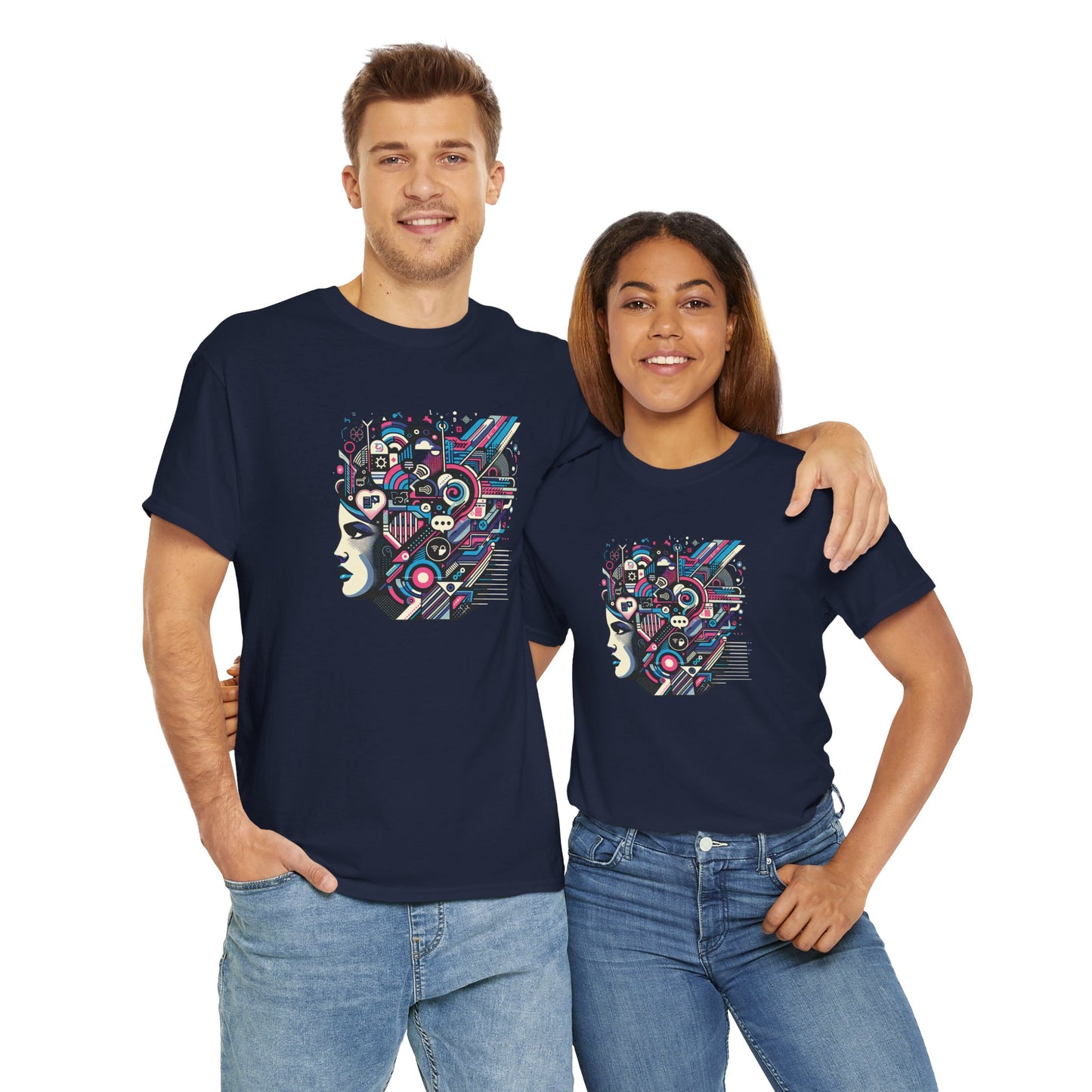 Cool Black Spade Graphic Tee - Unisex Heavy Cotton Shirt for Casual Style