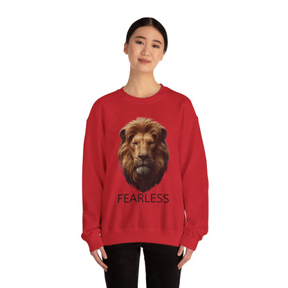 Fearless Lion Unisex Crewneck Sweatshirt - Motivational Apparel