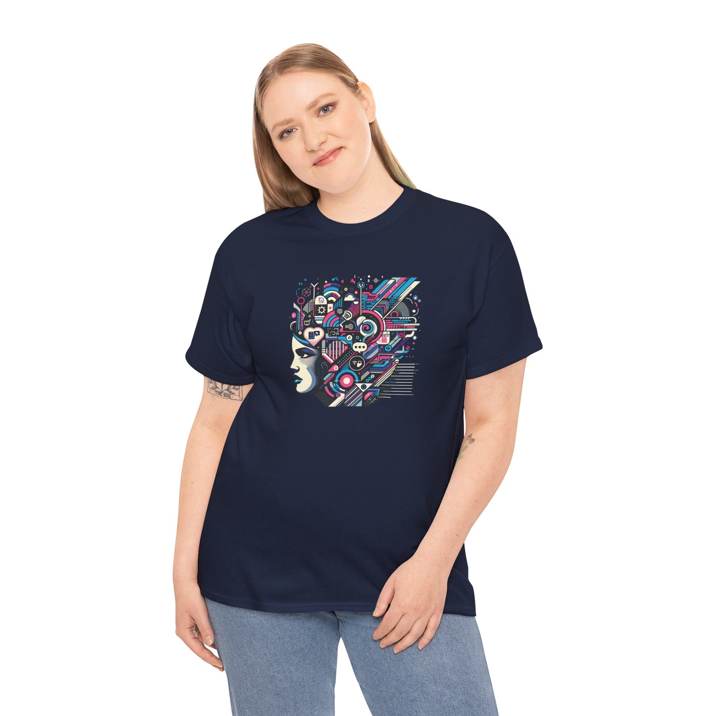 Cool Black Spade Graphic Tee - Unisex Heavy Cotton Shirt for Casual Style