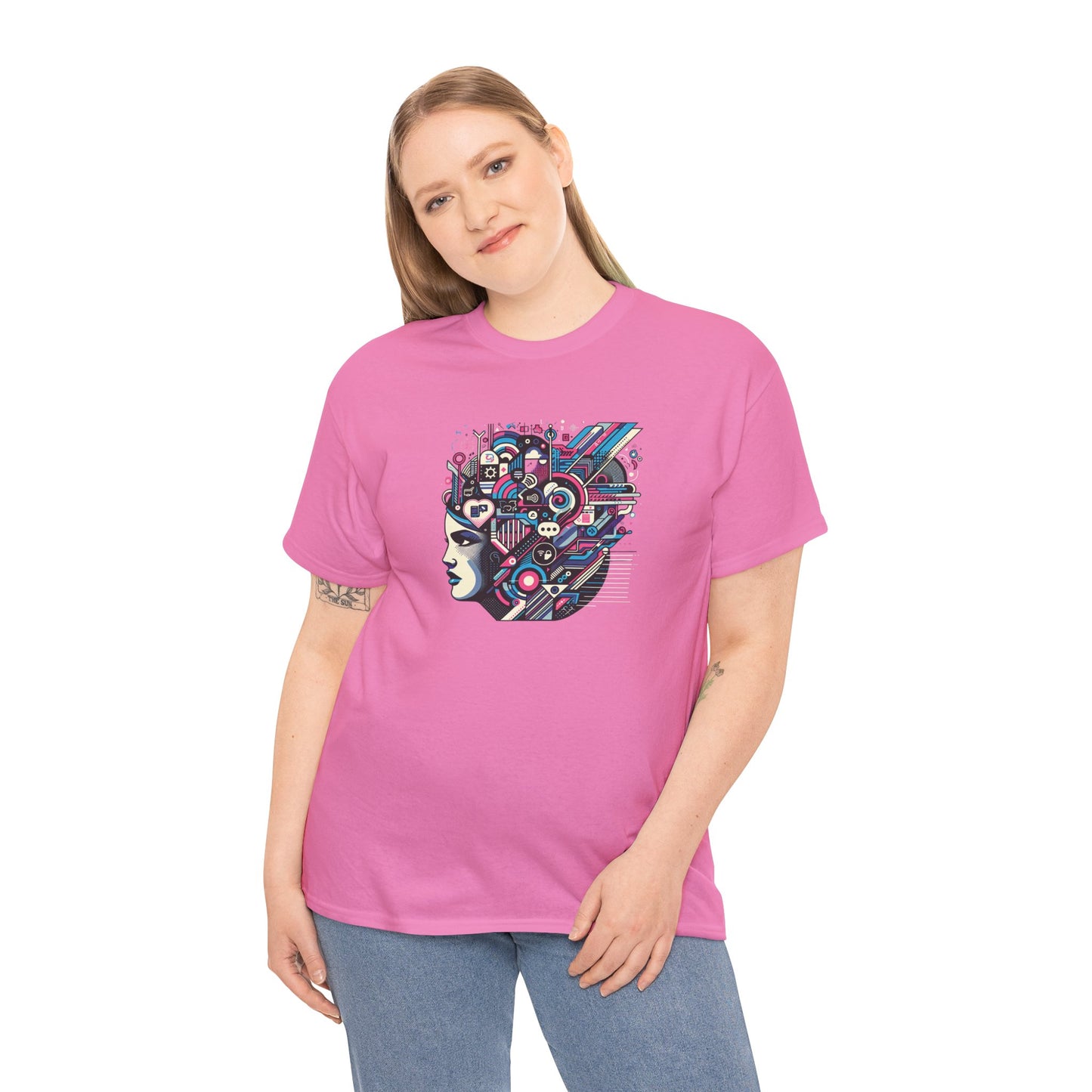 Cool Black Spade Graphic Tee - Unisex Heavy Cotton Shirt for Casual Style