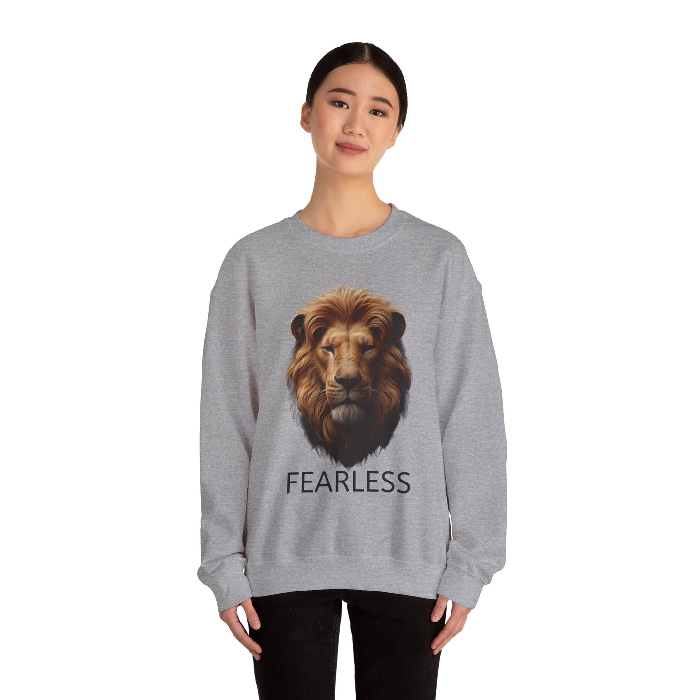Fearless Lion Unisex Crewneck Sweatshirt - Motivational Apparel