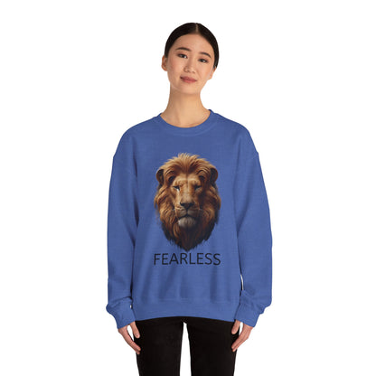 Fearless Lion Unisex Crewneck Sweatshirt - Motivational Apparel