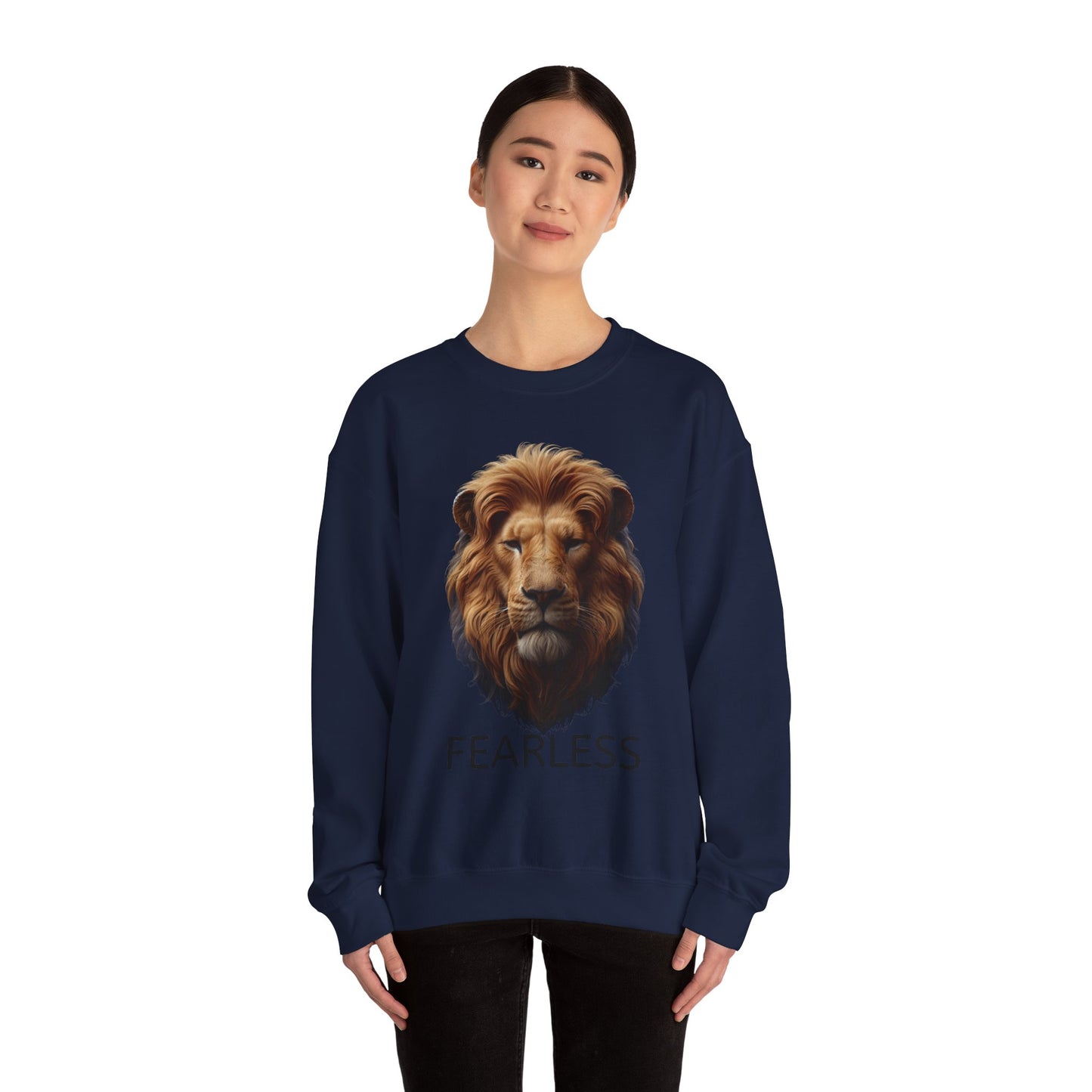 Fearless Lion Unisex Crewneck Sweatshirt - Motivational Apparel