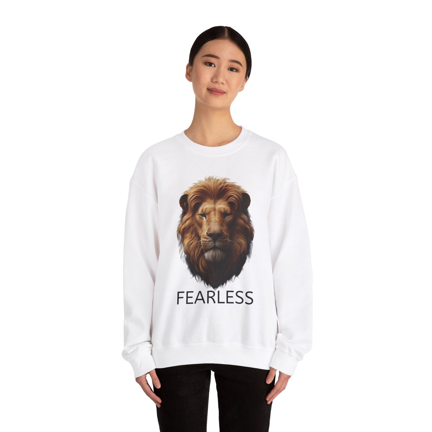 Fearless Lion Unisex Crewneck Sweatshirt - Motivational Apparel