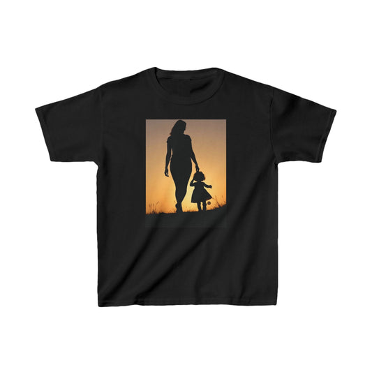 Sunset Silhouette Kids Tee - Perfect for Family Outings & Celebrations