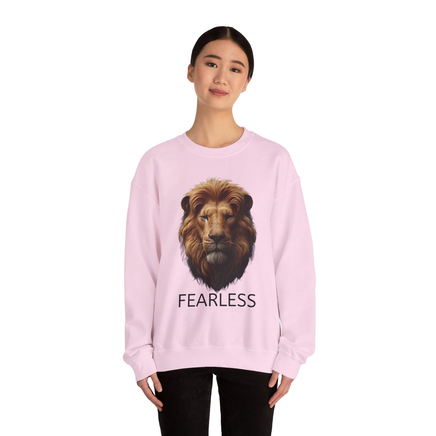 Fearless Lion Unisex Crewneck Sweatshirt - Motivational Apparel