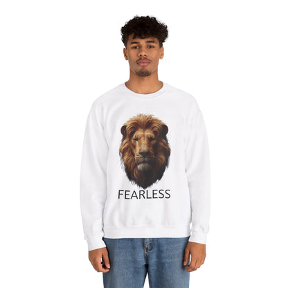Fearless Lion Unisex Crewneck Sweatshirt - Motivational Apparel