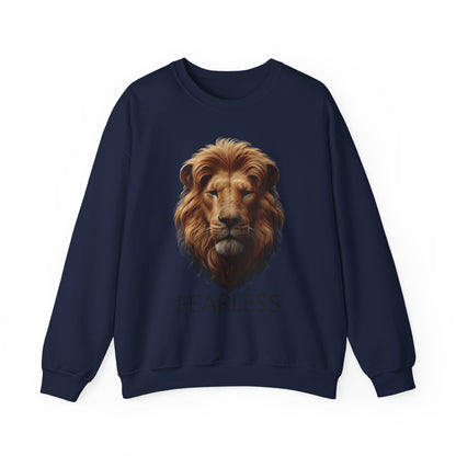 Fearless Lion Unisex Crewneck Sweatshirt - Motivational Apparel